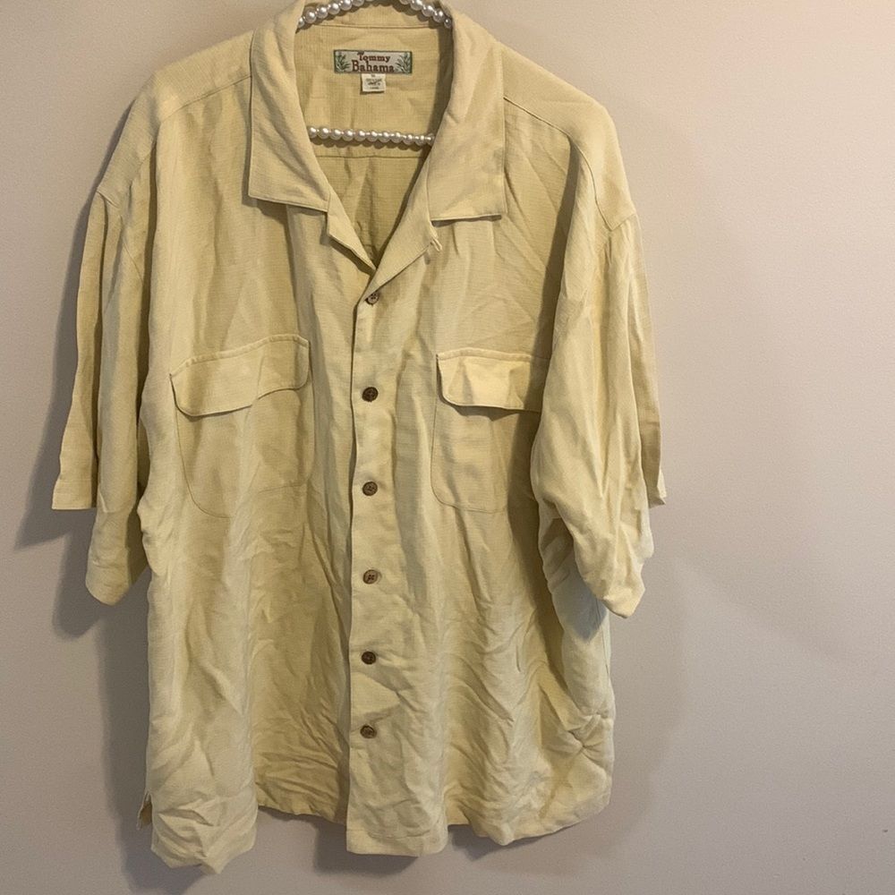 Tommy Bahama 100% Silk Short Sleeve Shirt Men’s XL Camp Relax Fit